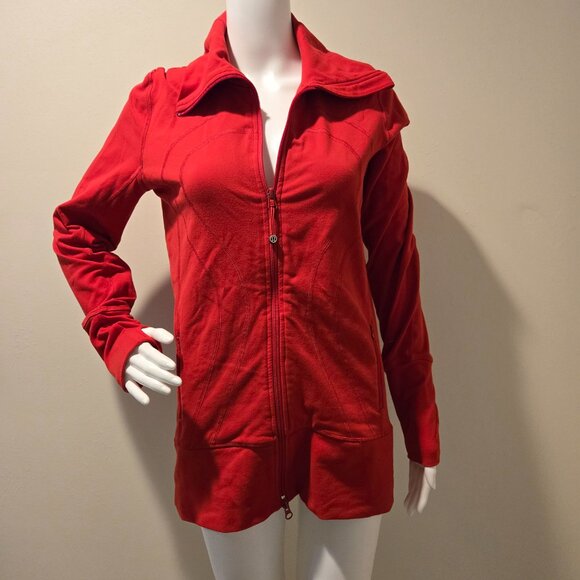 Lululemon In Stride Jacket Currant Red 8 - Picture 3 of 7
